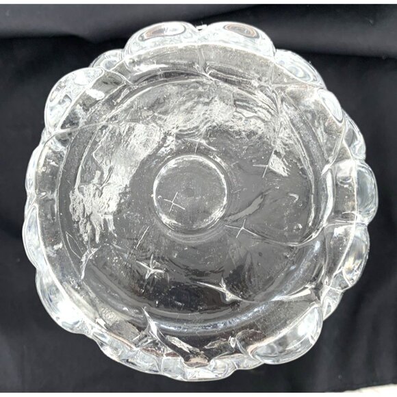 Scandinavian Wave Clear Vase Water Splash Vintage 7.5" Sweden Finland - Picture 7 of 8